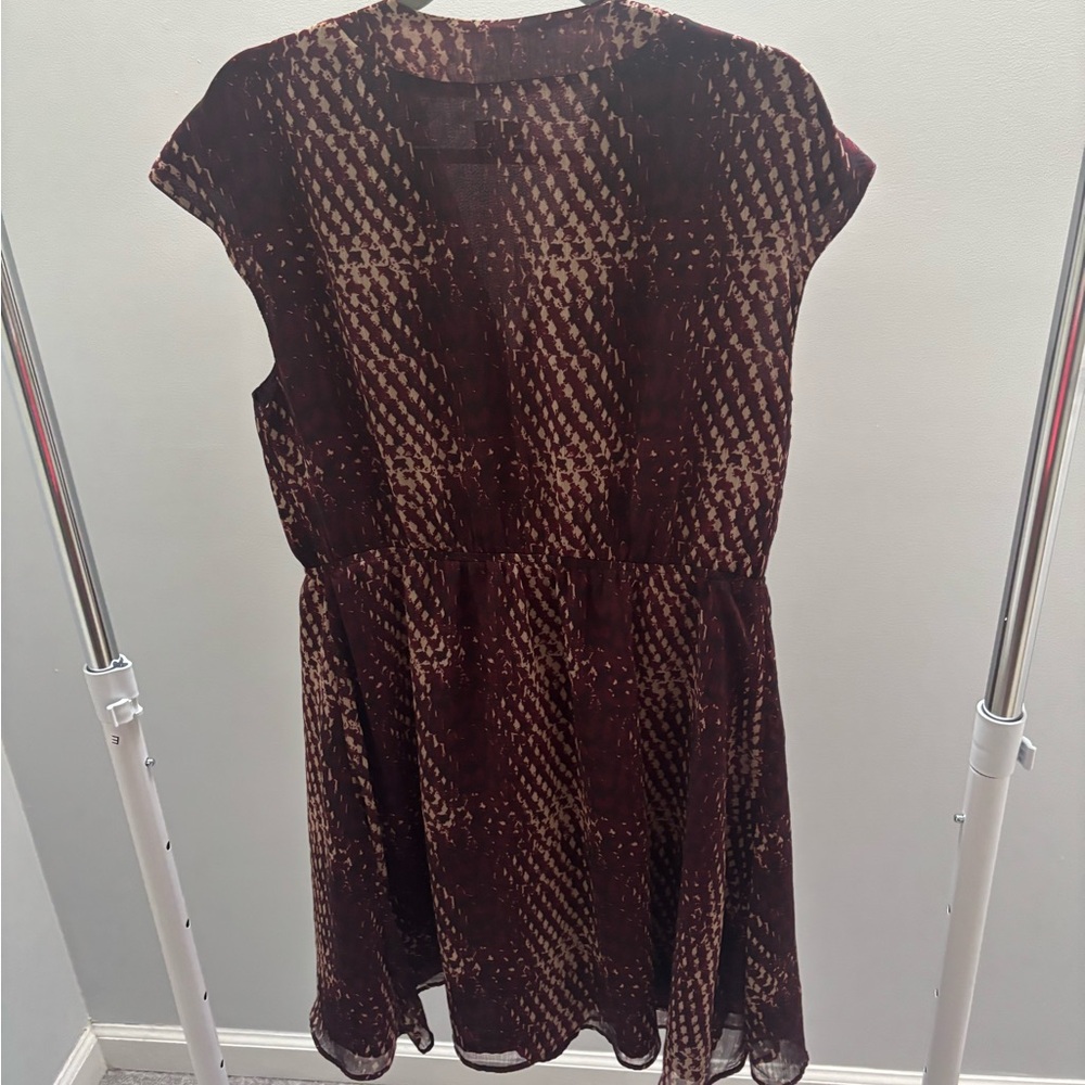 Converse Burgundy Abstract Ruffle Dress - Picture 5 of 6